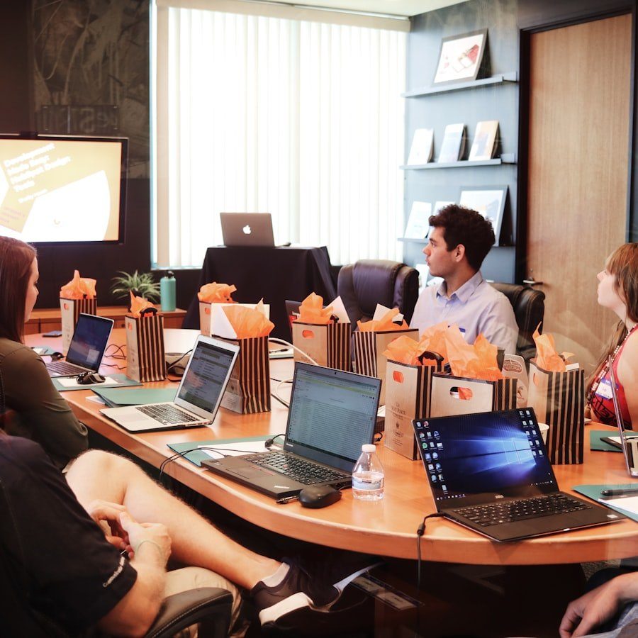 Team building sites at shared desks